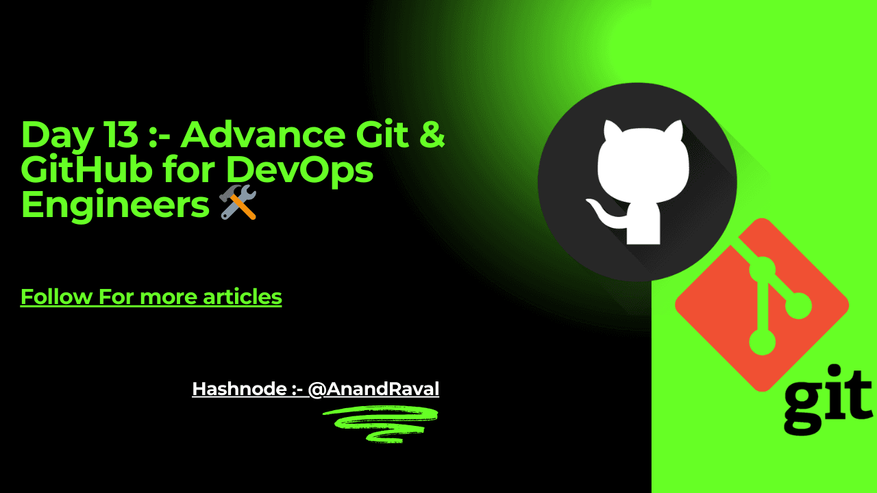 Day 13 :- Advance Git & GitHub for DevOps Engineers 🛠️