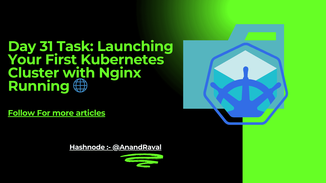 Day 31 Task: Launching Your First Kubernetes Cluster with Nginx Running ๐