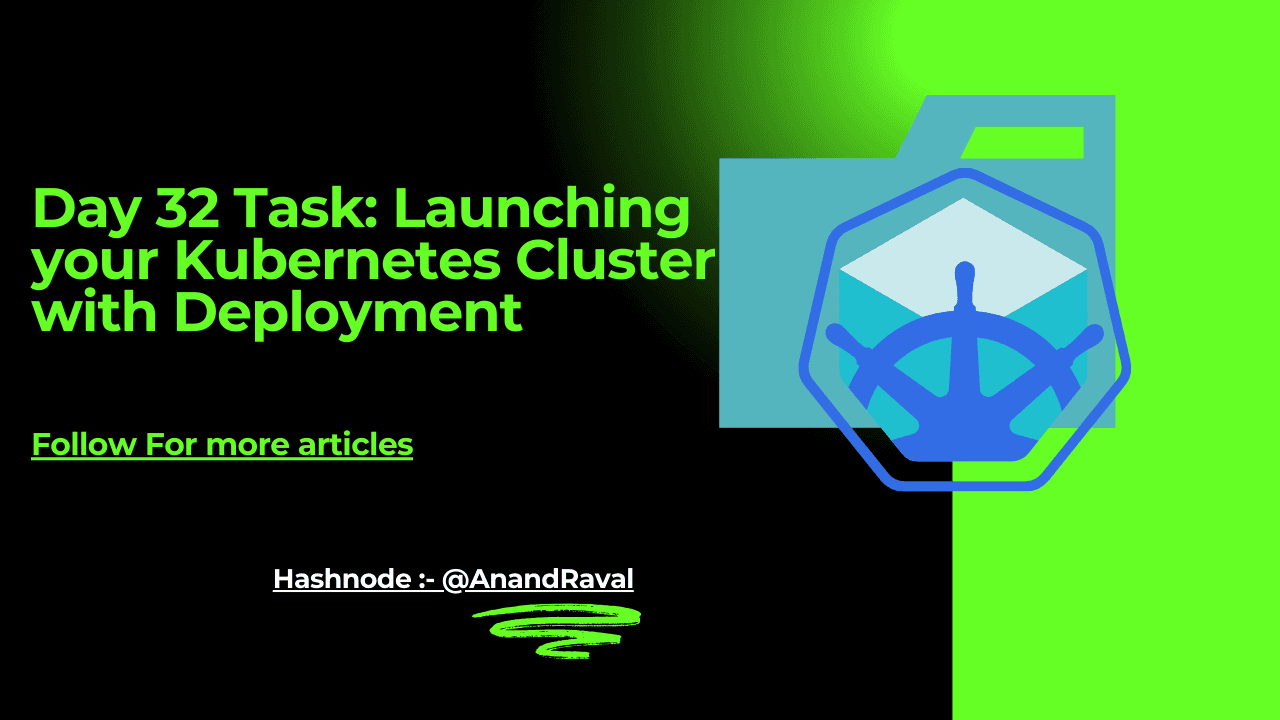 Day 32 Task: Launching your Kubernetes Cluster with Deployment