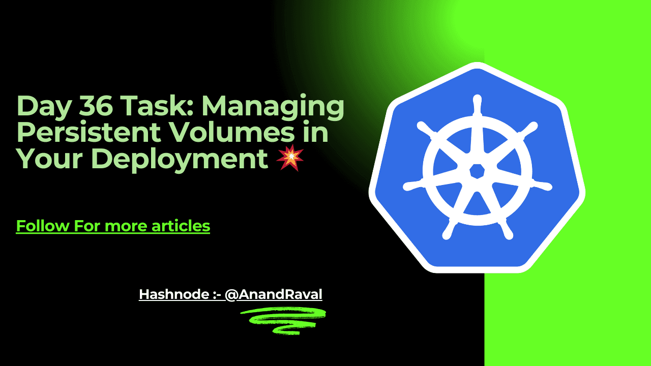 Day 36 Task: Managing Persistent Volumes in Your Deployment 💥