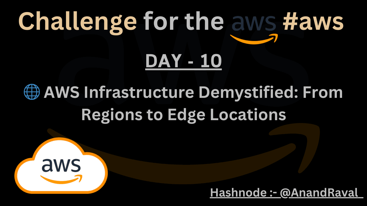 DAY 10 : ๐ AWS Infrastructure Demystified: From Regions to Edge Locations