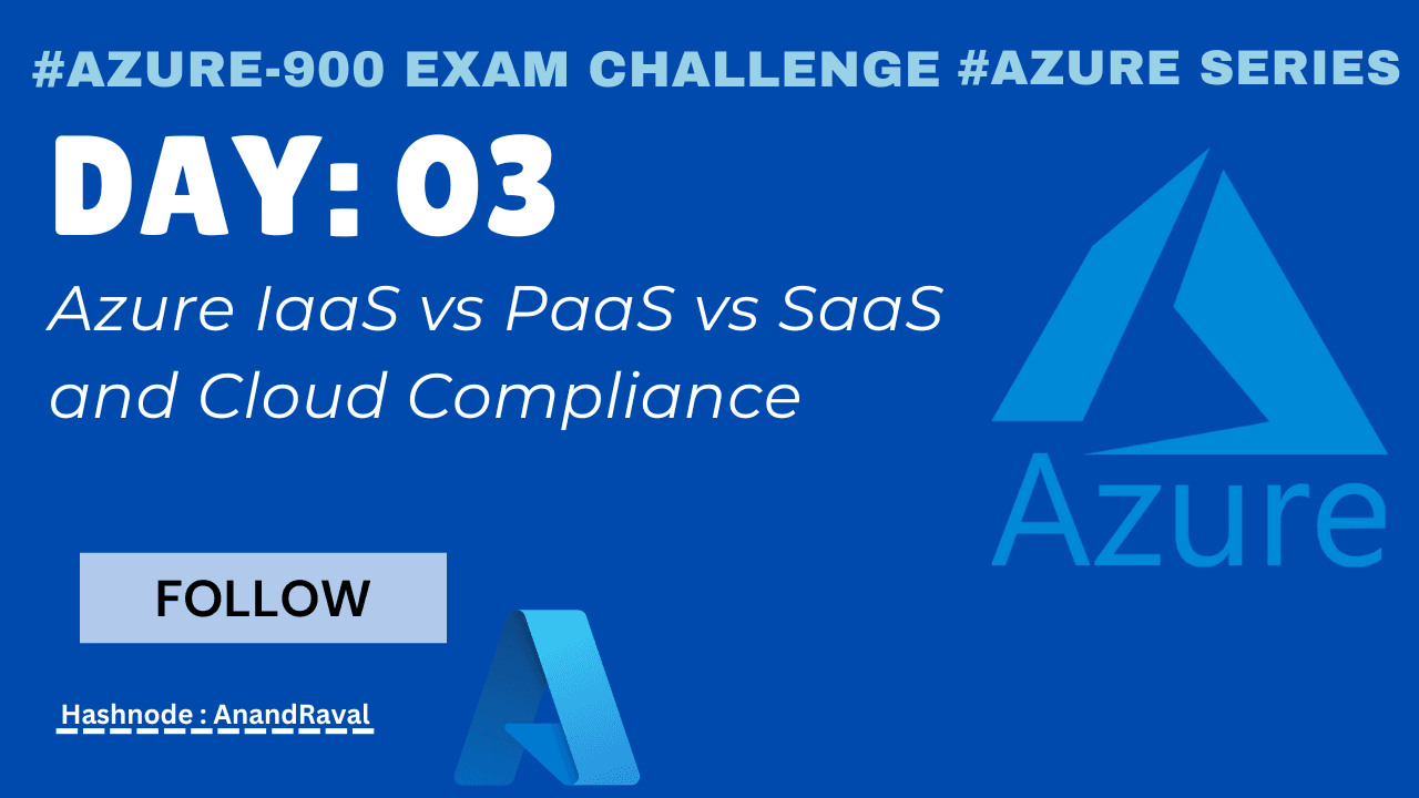 Day 03 : Azure IaaS vs PaaS vs SaaS and Cloud Compliance