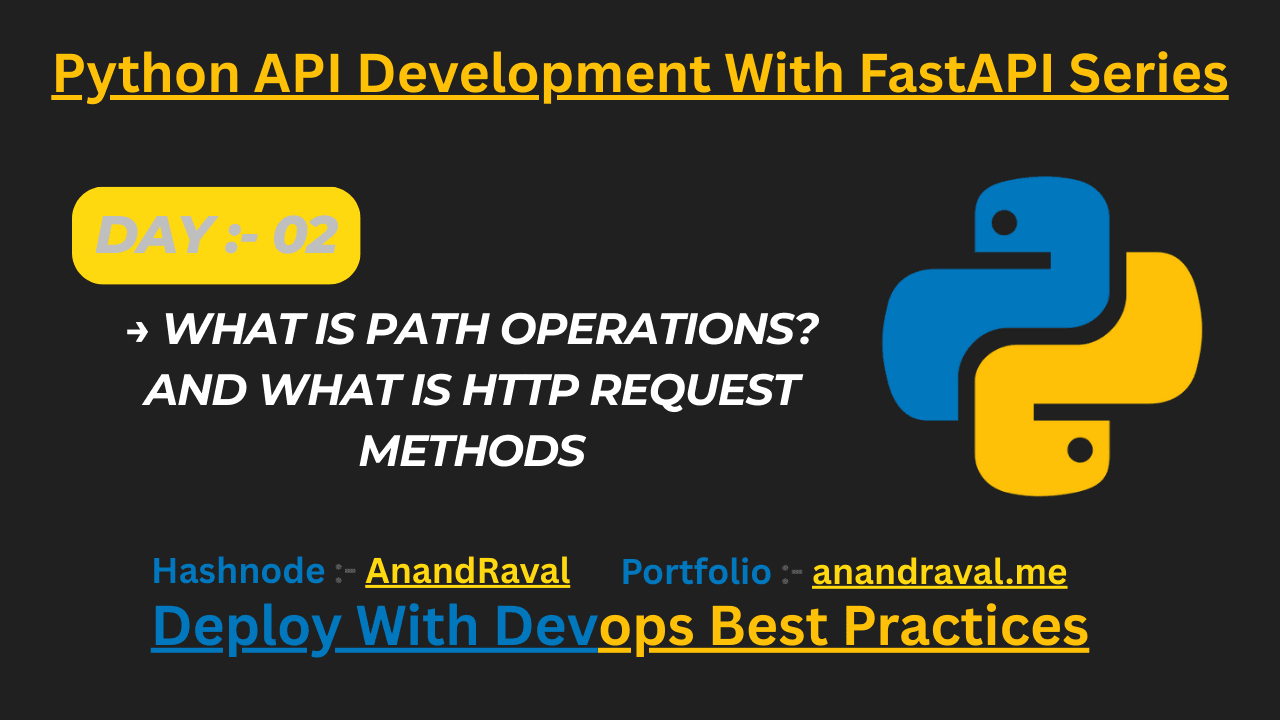 What is path operations? And What is http Request methods