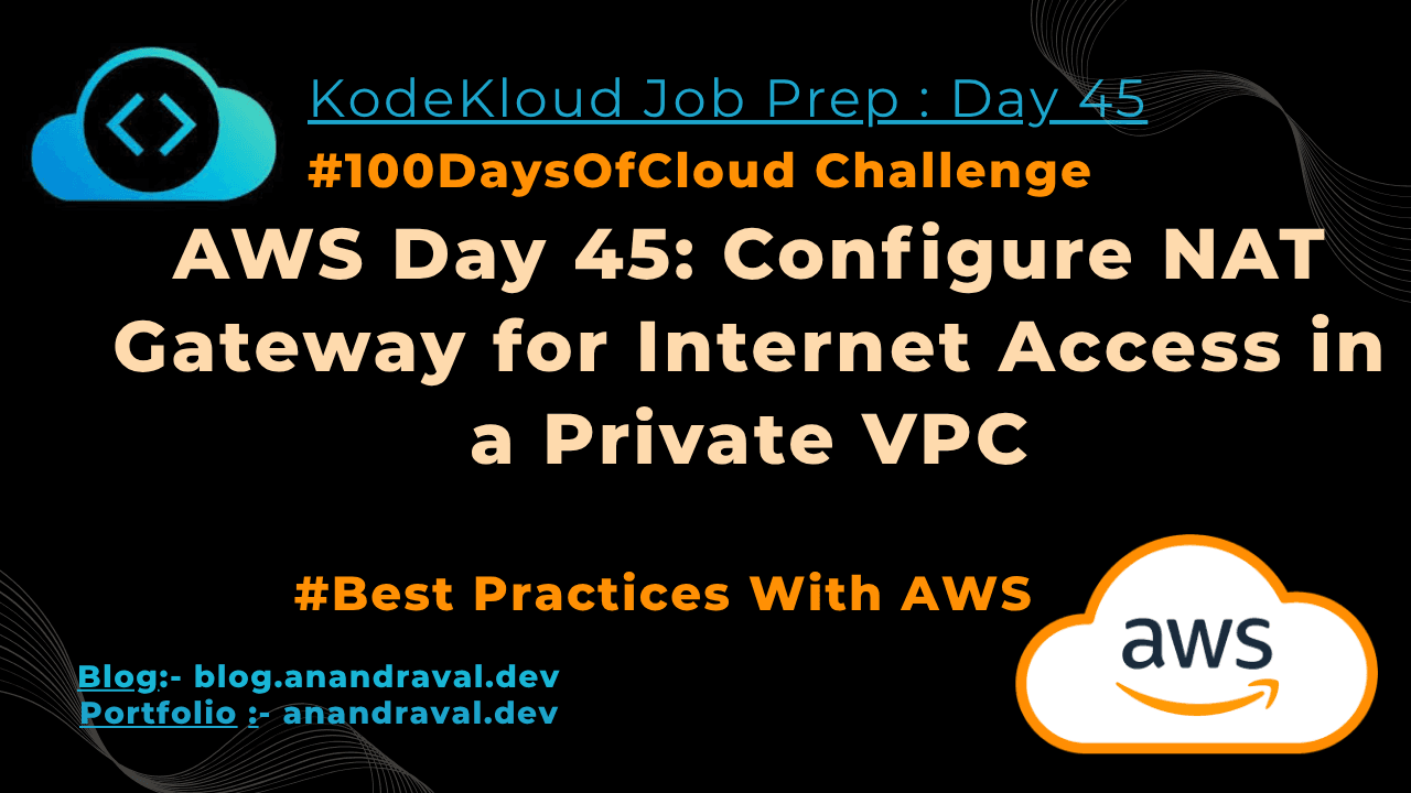 AWS Day 45: Configure NAT Gateway for Internet Access in a Private VPC