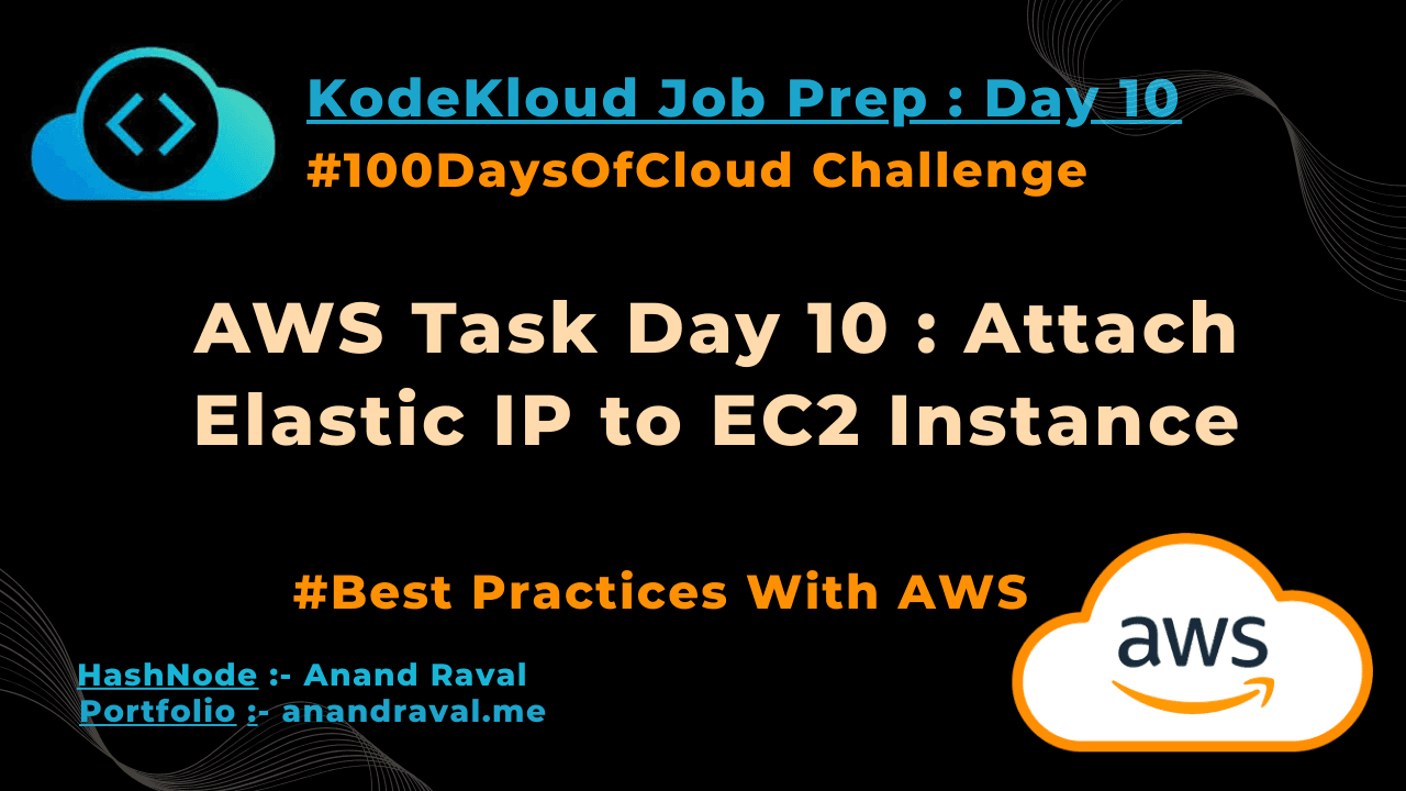 AWS Task Day 10 : Attach Elastic IP to EC2 Instance