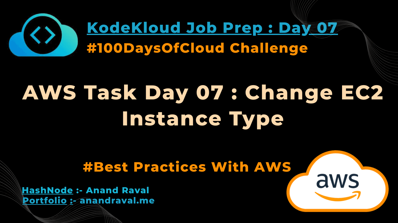 AWS Task Day 07 : Change EC2 Instance Type