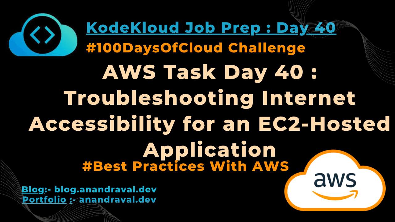 AWS Day 40: Troubleshooting Internet Accessibility for an EC2-Hosted Application