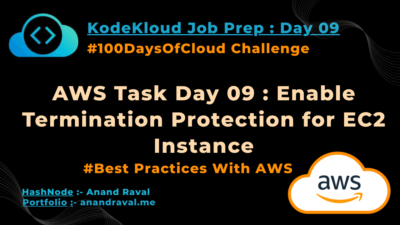 AWS Task Day 09 : Enable Termination Protection for EC2 Instance