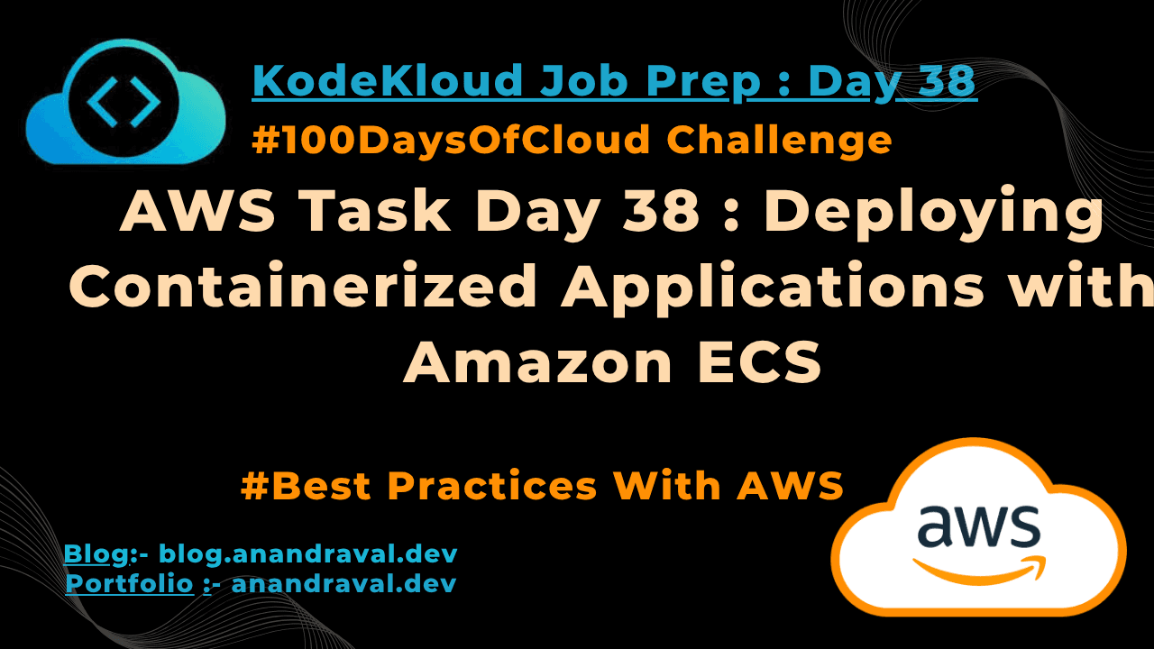 AWS Day 38: Deploying Containerized Applications with Amazon ECS